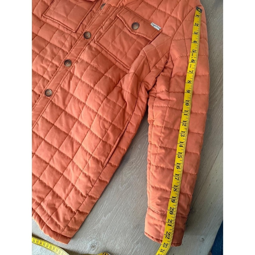 Evy's Tree Quilted Jacket Womens Size L Light Orange‎ Terra Cotta Button Front - Picture 9 of 9